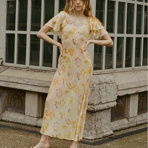 Doen Nevara Dress in Citron Anemone Bloom